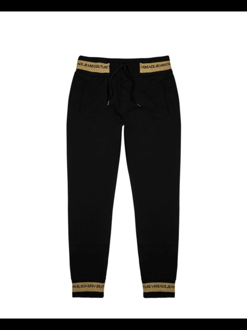 Versace Gold Logo Trim Joggers